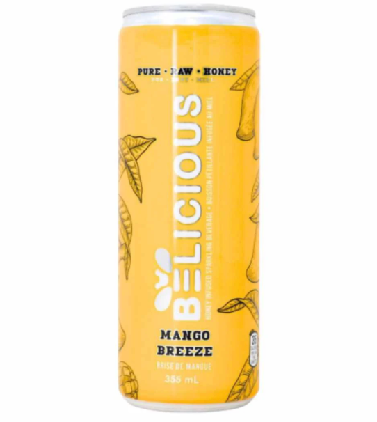 Belicious Sparkling Water – Mango-355ml
