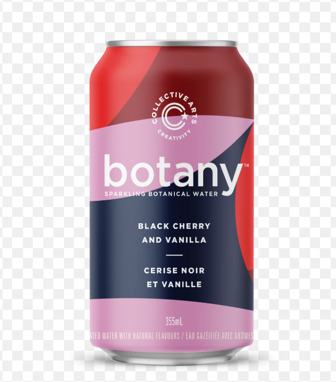 Botany Sparkling Botanical Water -Black Cherry & Vanilla, 355mL