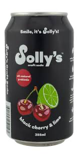Solly's Soda - Black Cherry & Lime-355ml