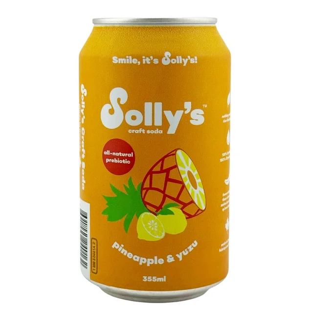Solly's Soda - Pineapple Yuzu, 355mL*