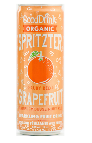 GoodDrink - Organic Spritzer - Ruby Red Grapefruit-355ml
