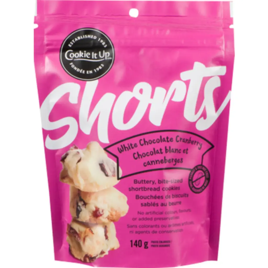 Cookie It Up - White Chocolate Cranberry 'Shorts' Pouch, 140 g