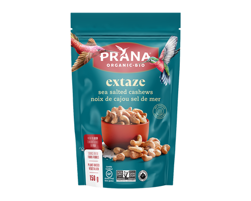 Prana Organic Extaze Salted Cashews, 150g