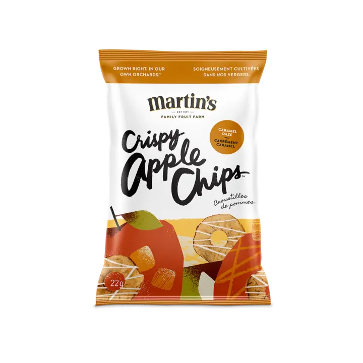 Martin’s Crispy Apple Chips Caramel Daze, 22g