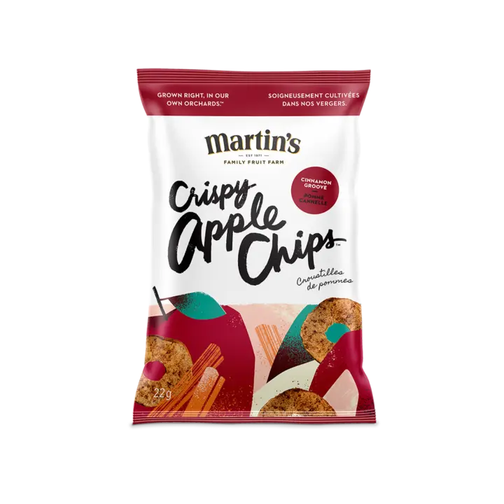 Martin’s Crispy Apple Chips Cinnamon Groove, 22g