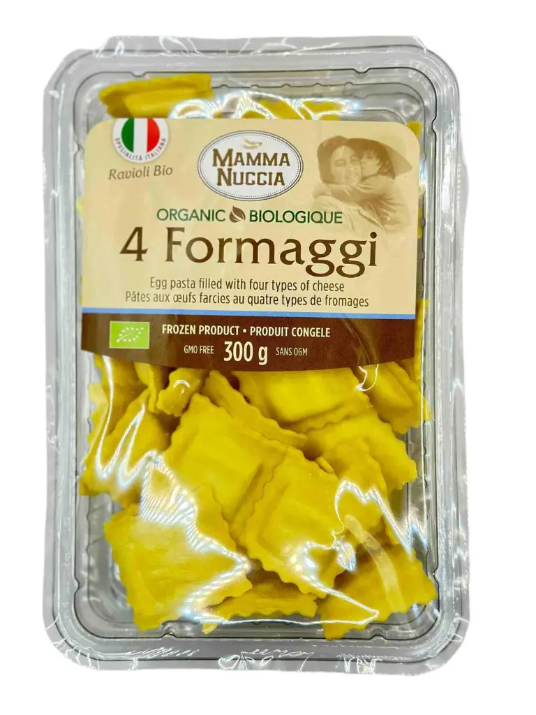 Mamma Nuccia Ravioli 4 Formaggi Cheeses Organic, 300g
