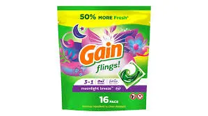 GAIN - FLINGS MOONLIGHT BREEZE DETERGENT PACS 16CT
