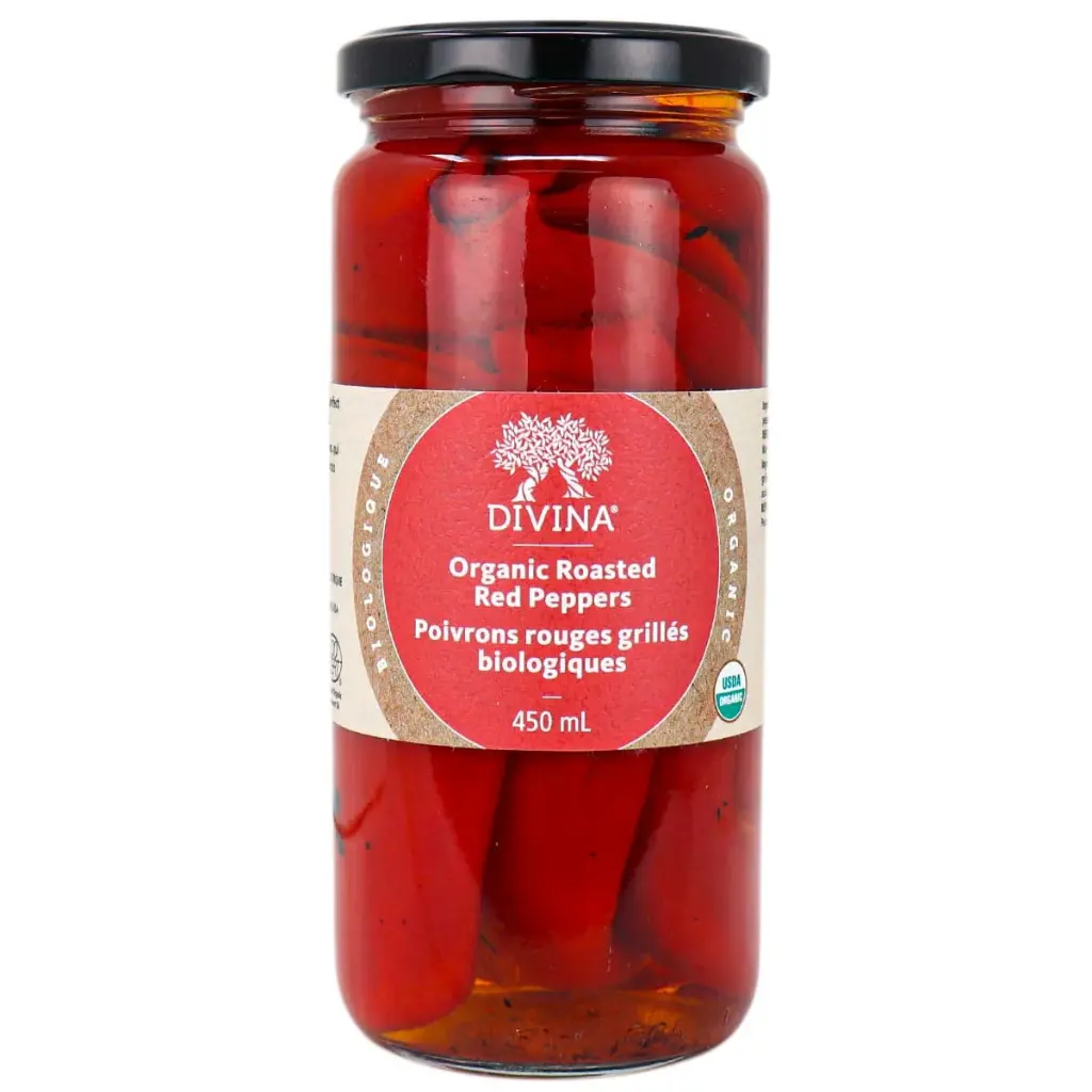 Divina Organic Roasted Red Peppers-450 ml
