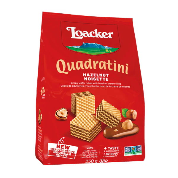 LOACKER - QUADRATINI HAZELNUT 250GR