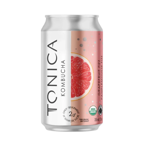 Tonica Kombucha - Low Sugar Can - Grapefruit Fizz, 355mL