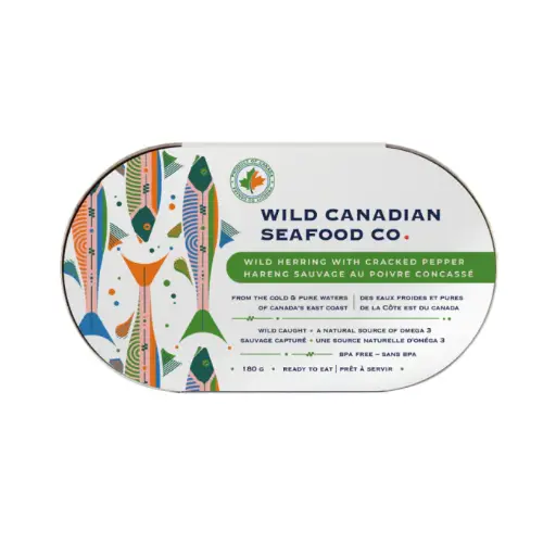 Wild Canadian Wild Herring w Cracked Pepper, 180g