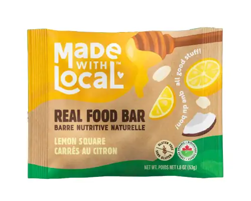 Made With Local Real Food Bars - Lemon Square, 53g