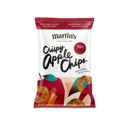 Martin’s Crispy Apple Chips Cinnamon Groove, 22g