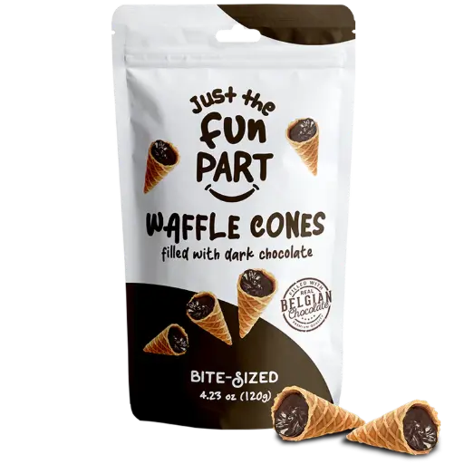 Just the Fun Part Dark Chocolate Waffle Cones