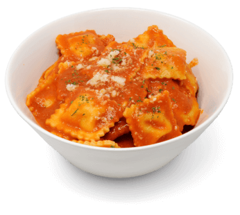 Ravioli Cheese in Rose Sauce